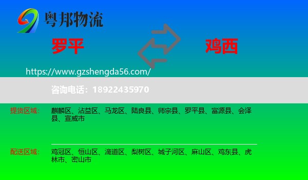 罗平县到鸡西物流专线