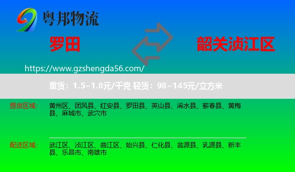 罗田县到浈江区物流专线