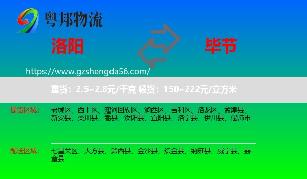 洛阳到毕节物流