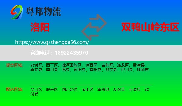 洛阳到岭东区物流专线