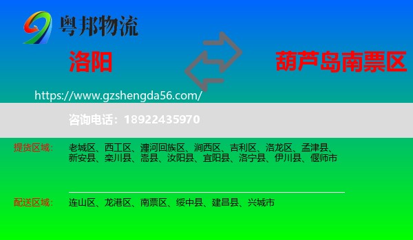 洛阳到南票区物流专线