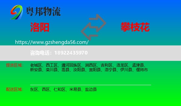 洛阳到攀枝花物流