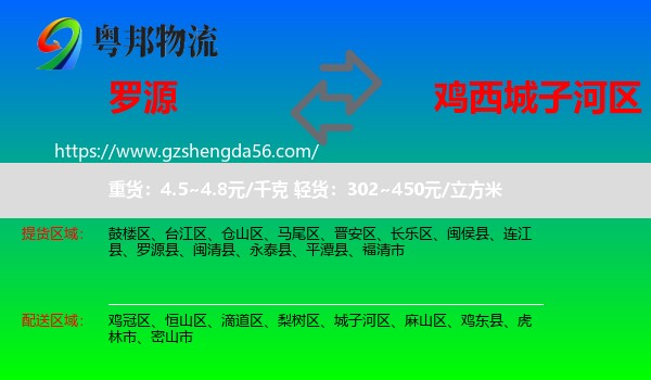 罗源县到城子河区物流专线