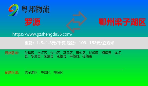 罗源县到梁子湖区物流专线