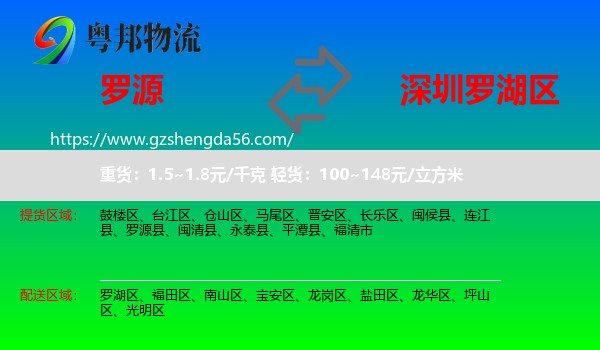 罗源县到罗湖区物流专线