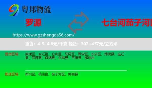 罗源县到茄子河区物流专线