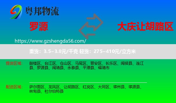 罗源县到让胡路区物流专线
