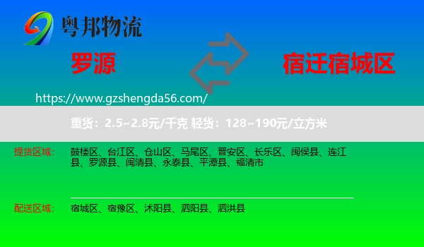 罗源县到宿城区物流专线