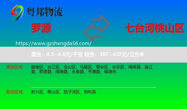 罗源县到桃山区物流专线