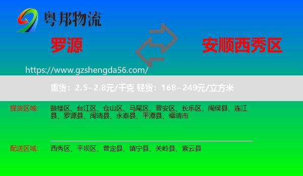 罗源县到西秀区物流专线