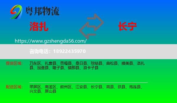 洛扎县到长宁县物流专线
