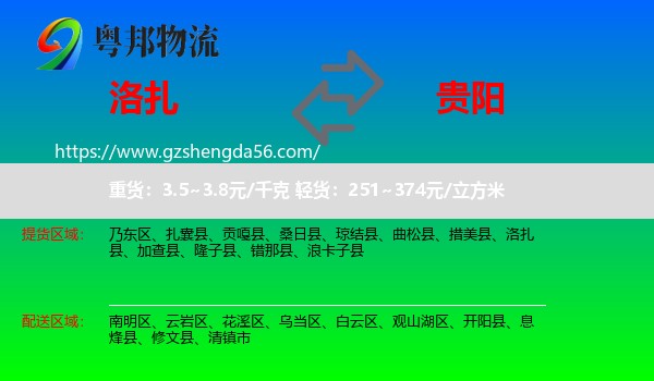 洛扎县到贵阳专线