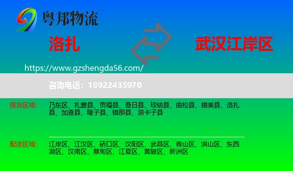 洛扎县到江岸区物流专线
