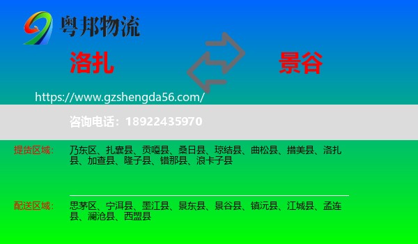 洛扎县到景谷县物流专线