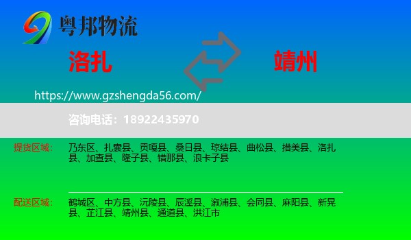 洛扎县到靖州县物流专线