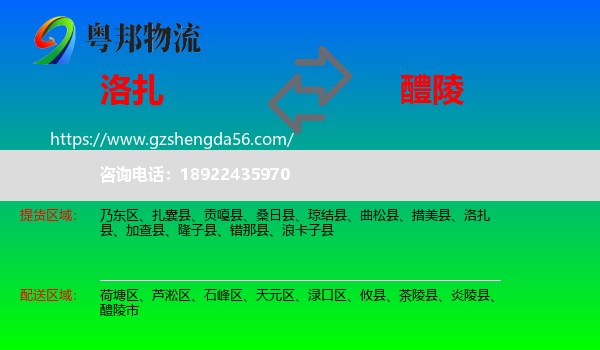 洛扎县到醴陵市物流专线