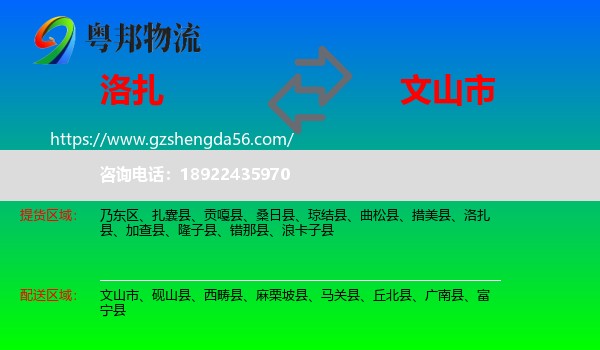 洛扎县到文山市物流专线