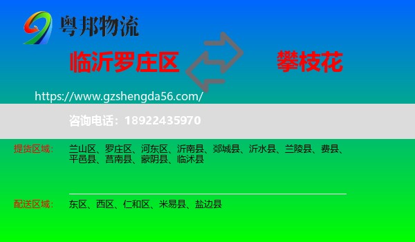 罗庄区到攀枝花物流
