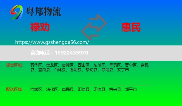 禄劝县到惠民县物流专线
