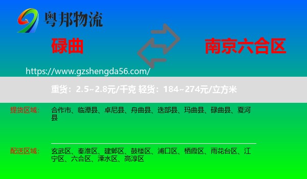 碌曲县到六合区物流专线