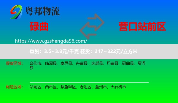 碌曲县到站前区物流专线