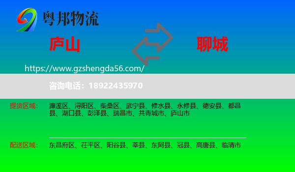 庐山市到聊城物流