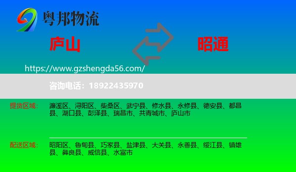 庐山市到昭通物流