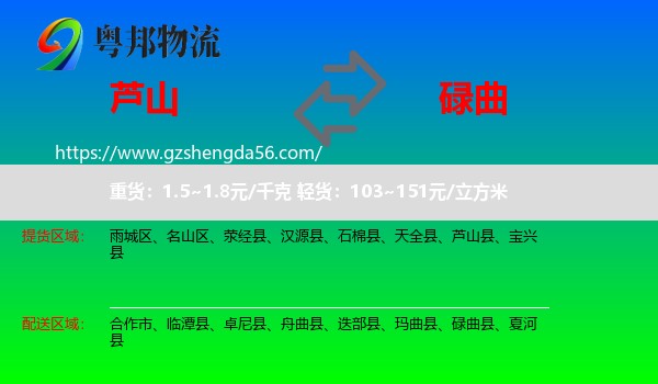 芦山县到碌曲县物流专线