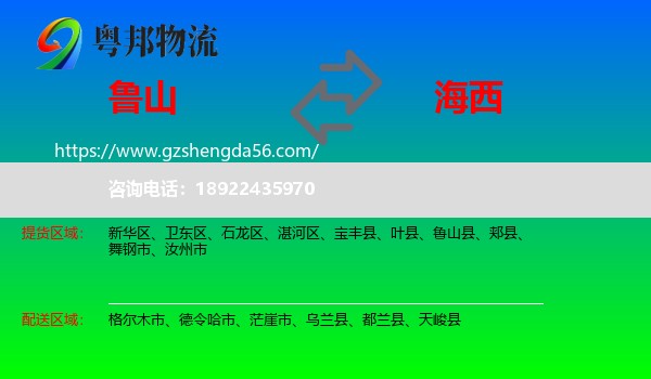 鲁山县到海西物流专线