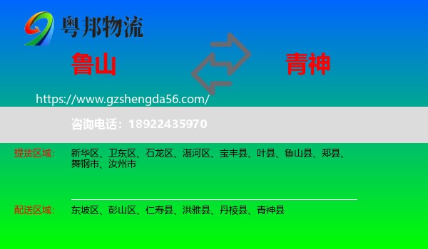 鲁山县到青神县物流专线