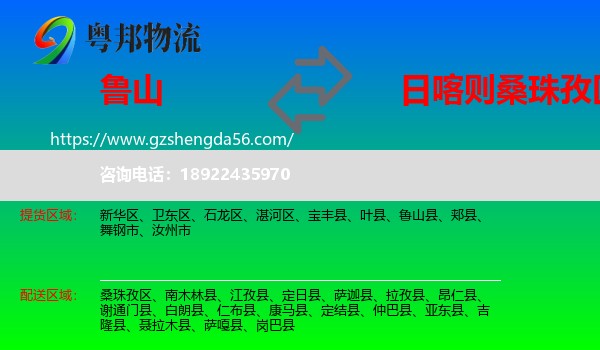 鲁山县到桑珠孜区物流专线