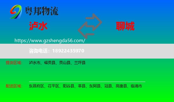 泸水市到聊城物流专线