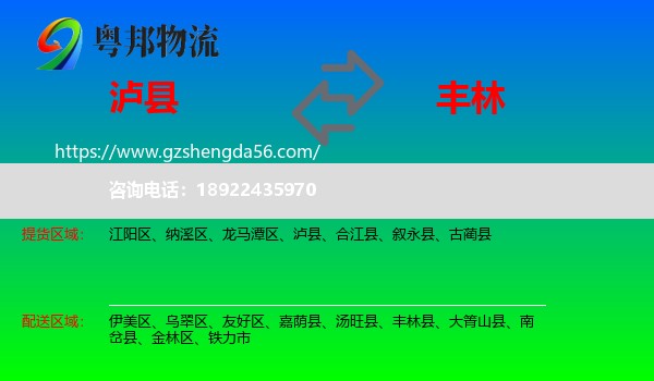 泸县到丰林县物流专线