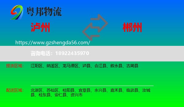 泸州到郴州物流