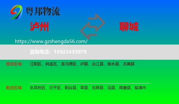 泸州到聊城物流