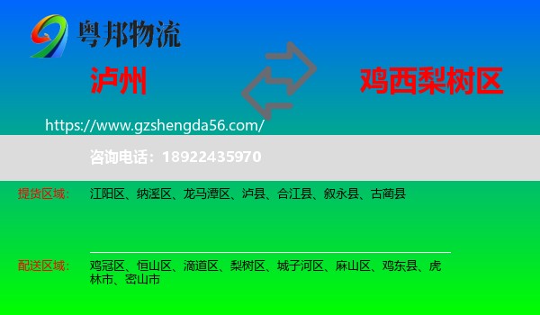 泸州到梨树区物流专线