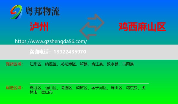 泸州到麻山区物流专线
