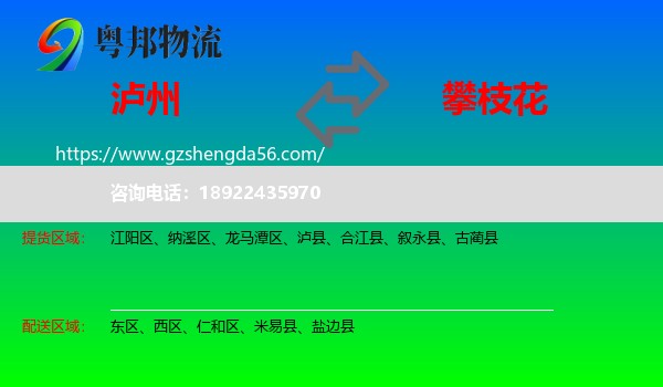 泸州到攀枝花物流