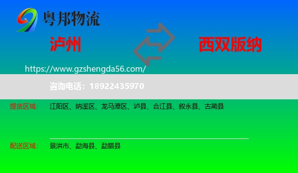 泸州到西双版纳物流