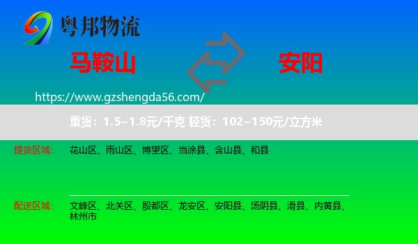 马鞍山到安阳物流