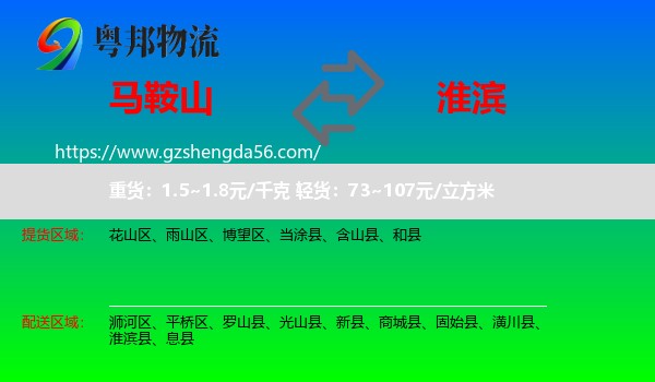 马鞍山到淮滨县物流专线