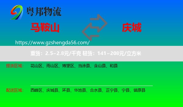 马鞍山到庆城县物流专线