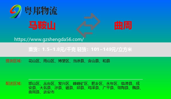 马鞍山到曲周县物流专线