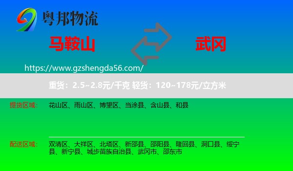 马鞍山到武冈市物流专线