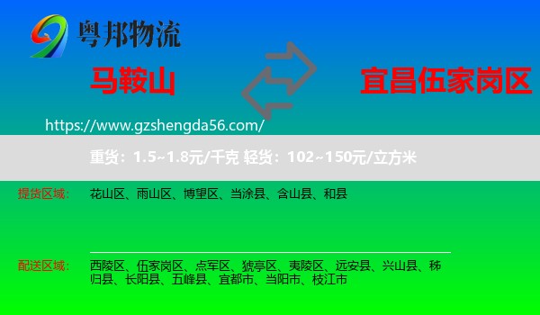 马鞍山到伍家岗区物流专线