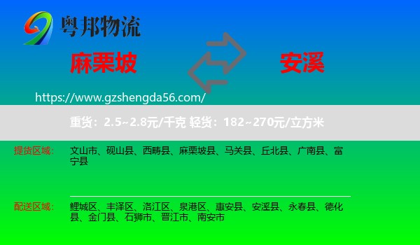 麻栗坡县到安溪县物流专线