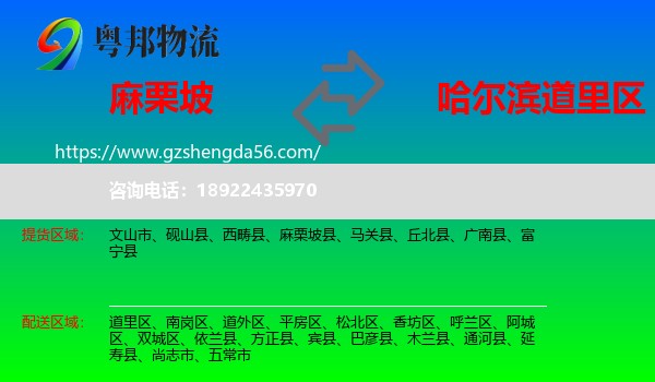 麻栗坡县到道里区物流专线