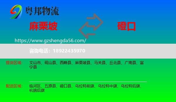 麻栗坡县到磴口县物流专线