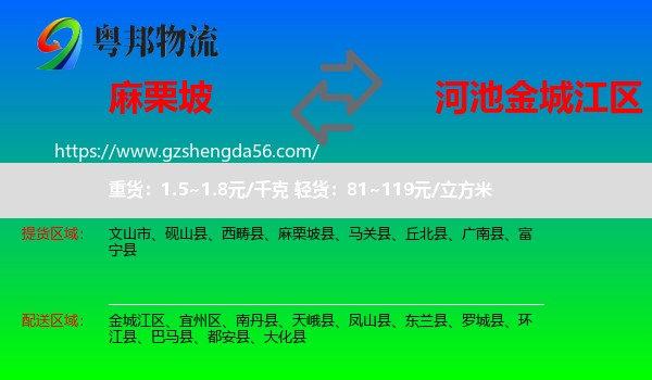 麻栗坡县到金城江区物流专线