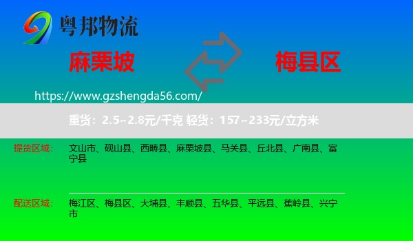 麻栗坡县到梅县区物流专线